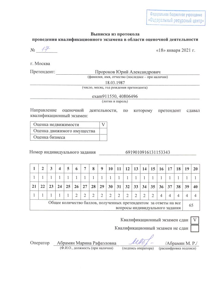 Оценщики нашей компании успешно сдали квалификационные экзамены